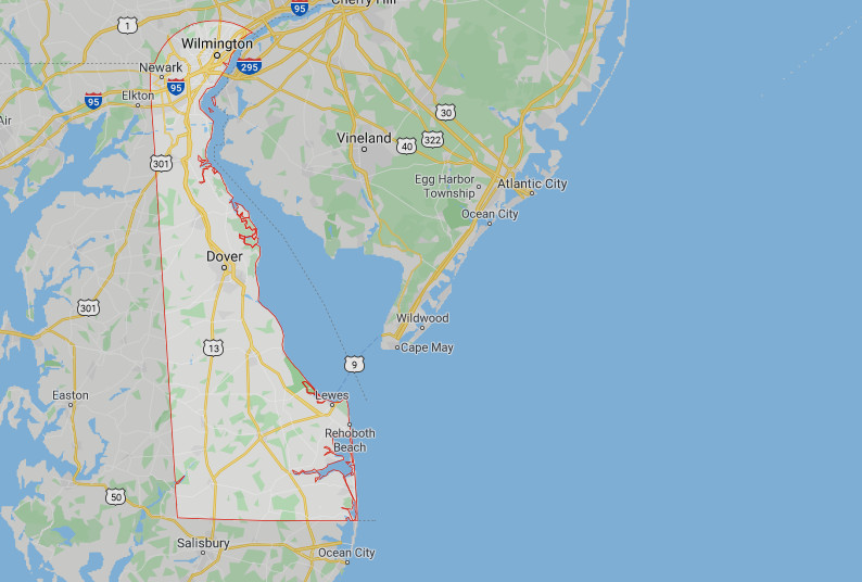 Google Map of Delaware